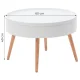 Modernhome apvalus kavos staliukas su dėtuve, 60 cm