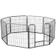 Modulinis naminių gyvūnų aptvaras Malatec 23769, 8 dalys (80x80 cm), pilkas