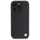 BMW dėklas iPhone 16 Pro Max telefonui „Sign Leather Half Textured MagSafe“, juodas