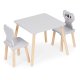 Ecotoys 6163 vaikiškų baldų komplektas: stalas ir 2 koalos kėdutės