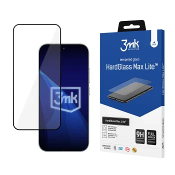 Apsauginis stiklas 3mk HardGlass Max Lite telefonui Xiaomi 17 / 17 Pro, juodas