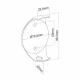 Sieninis laikiklis Google Home Mini Maclean MC-842, juodas