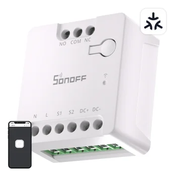 Išmanusis WiFi Matter jungiklis SONOFF MINI-D 12-48V, bepotencialis kontaktas
