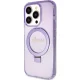 Dėklas Guess Ring Stand Script Glitter MagSafe, skirtas iPhone 15 Pro Max, violetinis