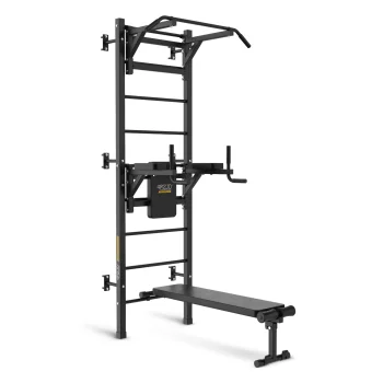 Gimnastikos sienelė su skersiniu ir suoliuku 4FIZJO CrossMAX, juoda