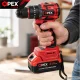 OPEX TOOLS OPX28037 Cordless Drill Driver, 21V, 2x 3.0Ah, 50Nm