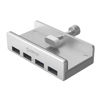 Orico MH4PU prie stalo tvirtinamas 4 prievadų USB-A 3.0 šakotuvas, sidabrinis