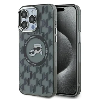 Karl Lagerfeld dėklas iPhone 15 Pro telefonui, juodas