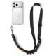 Telefono dirželis Tech-Protect C9S Rope Crossbody, juodas / oranžinis