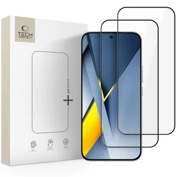 Apsauginis stiklas Tech-Protect Glass Fit+ 2-pack Xiaomi Poco F8 Pro Ultra, juodas