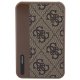 Išorinė baterija Guess 4G Leather Metal Logo, 5000mAh, 15W, ruda