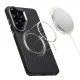 Tech-Protect Ion Carbon MagSafe dėklas Samsung Galaxy S26 Ultra, juodas / sidabrinis