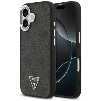 Guess iPhone 17 Case 4G PU Leather MagSafe, Black