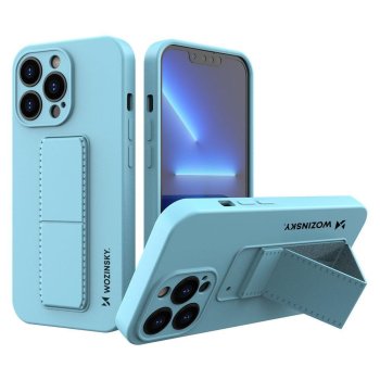 Wozinsky Kickstand Case iPhone 13 dėklas su stovu, šviesiai mėlynas