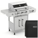 Dujinis grilis Kaminer Varen 4.0 3+1 13.5kW, sidabrinis