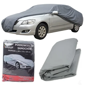 Vandeniui atsparus automobilio uždangalas L, 480x175x120 cm, pilkas