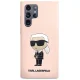 Karl Lagerfeld dėklas Samsung Galaxy S23 Ultra telefonui, rožinis