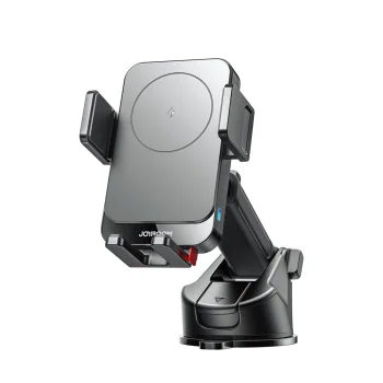 Joyroom JR-ZS241S automobilinis telefono laikiklis su 15W belaidžiu įkrovikliu, juodas