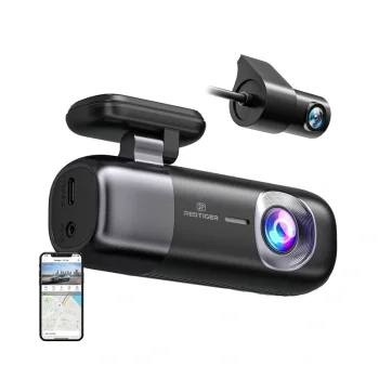 Vaizdo registratorius REDTIGER F9 4K + 1080p su „Wi-Fi“ ir GPS