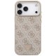 Guess 4G PU odinis MagSafe dėklas, skirtas iPhone 17 Pro Max, rožinis