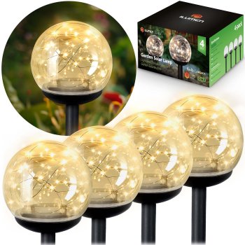 Ilumen LS-103 Solar LED Globe Lamps 4 vnt. skaidrios