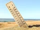 Medinis sieninis termometras vidaus ir lauko erdvėms, nuo -40 iki +50 °C, šviesiai rudas