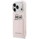 Karl Lagerfeld Karl & Choupette dėklas su kišene iPhone 17 Pro, rožinis