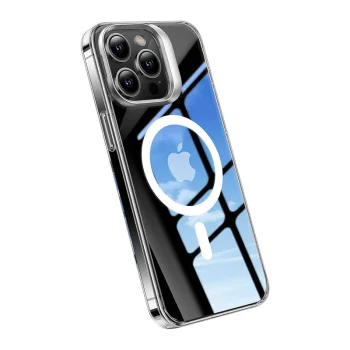 Dėklas Torras UPRO Lstand Clear-Mag, skirtas iPhone 15 Pro, skaidrus