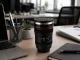 Camera Lens Thermal Mug, 400 ml, Black