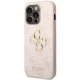 Guess 4G Metal Logo dėklas, skirtas Apple iPhone 15 Pro, rožinis
