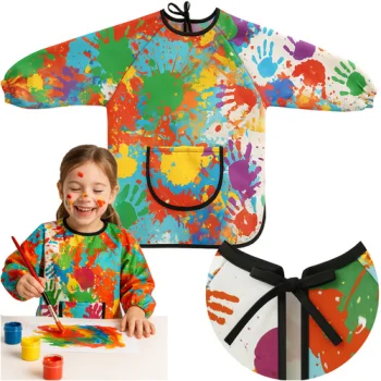 Kruzzel Waterproof Kids Apron 4-6 Years, Multicolored
