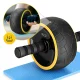 Abdominal Exercise Roller 4FIZJO AB Wheel XL, Black/Yellow