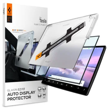 Spigen Glas.tR EZ Fit Tempered Glass for Tesla Model X 2022 / Model S 2021