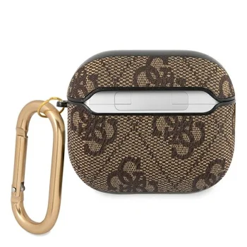 Guess AirPods 3 dėklas 4G Script Metal Collection, rudas