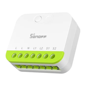 Sonoff MINI-ZB2GS dviejų kanalų išmanusis Zigbee jungiklis, baltas