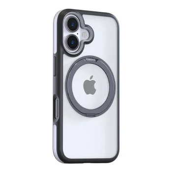 Dėklas Torras Ostand R Fusion telefonui iPhone 16, juodas