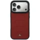 Mercedes Leather Mesh Bow Line dėklas su MagSafe iPhone 18 Pro Max / 17 Pro Max, bordo