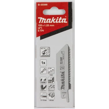 Tiesinio pjūklo geležtė Makita TC 100/8T metalui, 100 mm, juoda