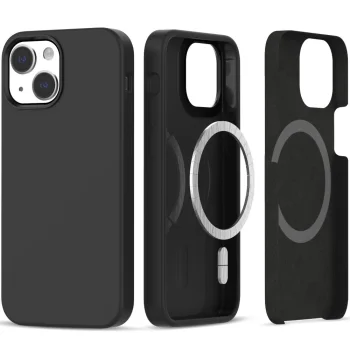 Tech-Protect silikoninis dėklas iPhone 13 / 14 su MagSafe, juodas