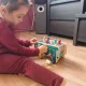 Kruzzel 4-in-1 Wooden Elephant Hammer Toy with Educational Games