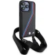BMW M Edition Carbon Tricolor Lines & Strap dėklas iPhone 15 Pro Max, juodas