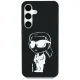 Karl Lagerfeld Graffiti Ikonik silikoninis MagSafe dėklas Galaxy S25, juodas