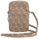 Telefono krepšelis Guess Zip GCube Bottom Stripe, rudas