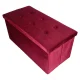Sulankstomas aksominis pufas su daiktadėže 77x38x37 cm, bordo