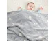 Soft Glow in the Dark Throw Blanket with Stars 150x200 cm, Grey