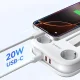 Orico AP3 20W GaN 5in1 ilgintuvas 2x AC + 2x USB-A + 1x USB-C, baltas