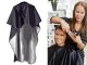 Universal Hairdressing Cape, Black/Silver
