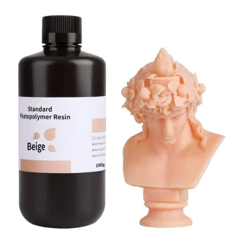 3D spausdintuvo fotopolimerinė derva ELEGOO Standard Resin 1.0, smėlio spalvos