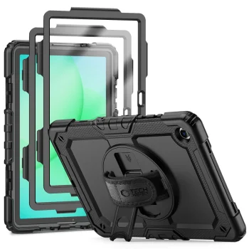 Dėklas Tech-Protect Solid, skirtas Samsung Galaxy Tab A9+ 11.0 (X210/X215/X216) - Juodas