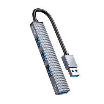 USB šakotuvas Orico AH-A13 (1x USB 3.0, 3x USB 2.0), pilkas